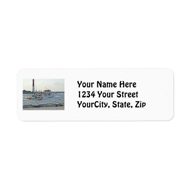 Coming Home - Fishing Boats in Barnegat Inlet Item Label (Front)