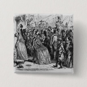 Coming home from church pinback button