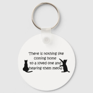 Coming Home to a Cat Keychain