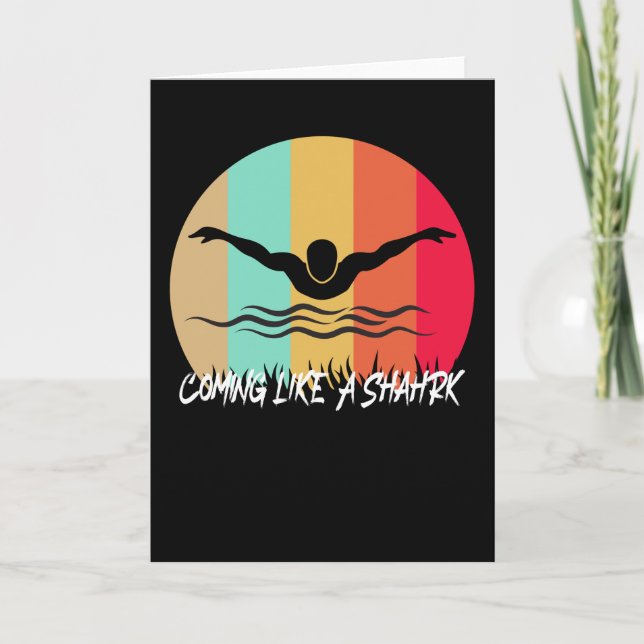 Coming Like A Shark - Fast Swimmer Card (Front)