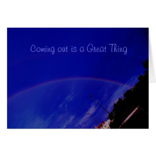 Coming out Card (Front Horizontal)