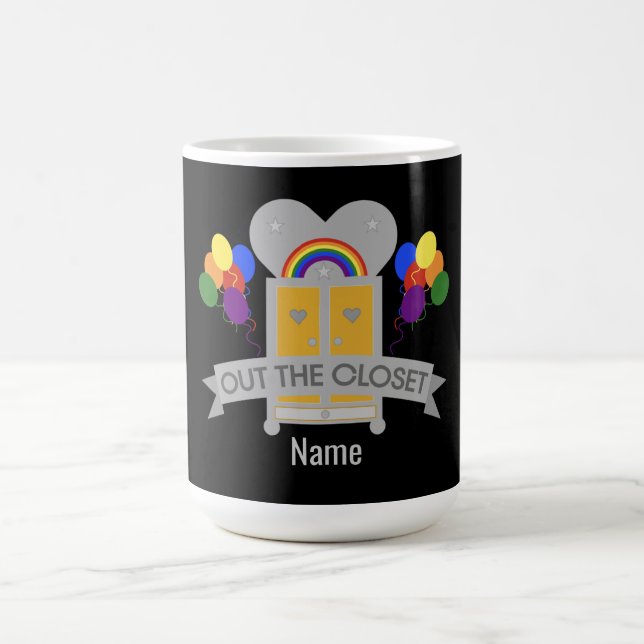 Coming Out Gay Party Celebration  Color Morph Mug (Center)