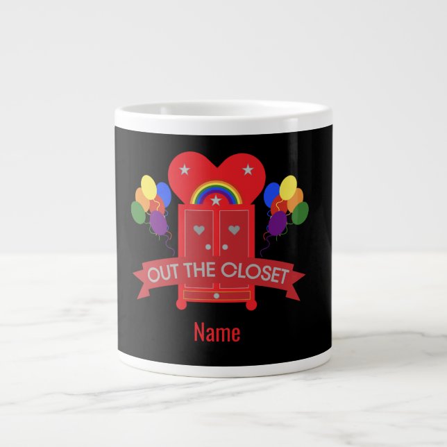 Coming Out Gay Party Celebration   Giant Coffee Mug (Front)