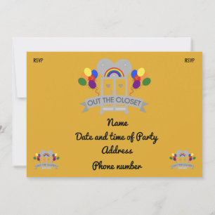 Coming Out Gay Party Celebration Invitation