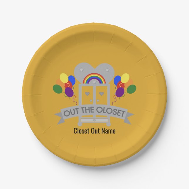 Coming Out Gay Party Celebration  Paper Plates (Front)