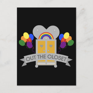Coming Out Gay Party Celebration Postcard