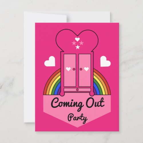 Coming Out Gay Party RSVP Card