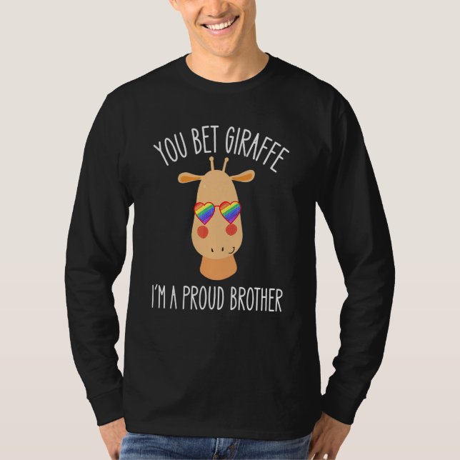 Coming Out Lgbtq Support You Bet Giraffe I'm A Pro T-Shirt (Front)