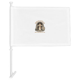 Coming Out of My Cave Funny Christian Vintage Shir Car Flag