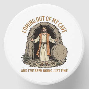 Coming Out of My Cave Funny Christian Vintage Shir Mini Candle Favors