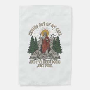 Coming Out of My Cave Resurrection Lyric Shirt Des Garden Flag