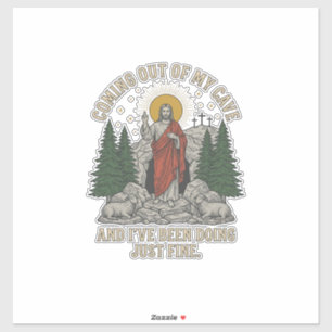 Coming Out of My Cave Resurrection Lyric Shirt Des Sticker