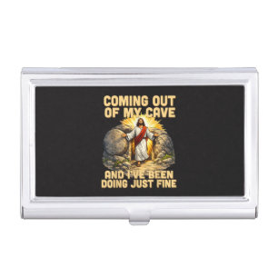 Coming Out of My Cave The Jesus Resurrection Business Card Case