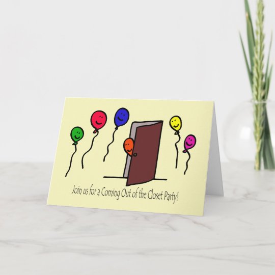 Coming Out Of The Closet Party Invitation Zazzle Com