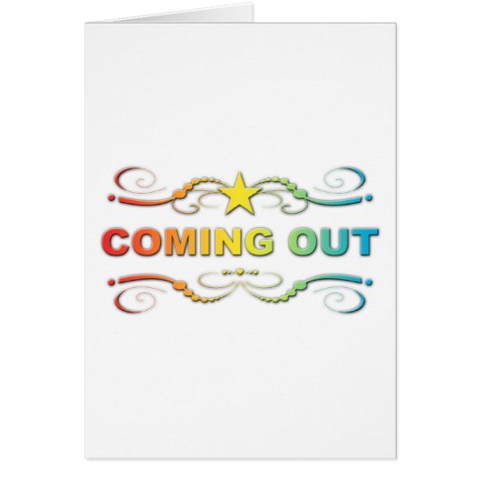 coming out : rainbow flourish cards (Front)