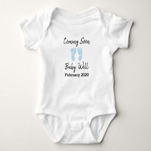 Coming Soon Baby Due Date Announcement Baby Bodysuit