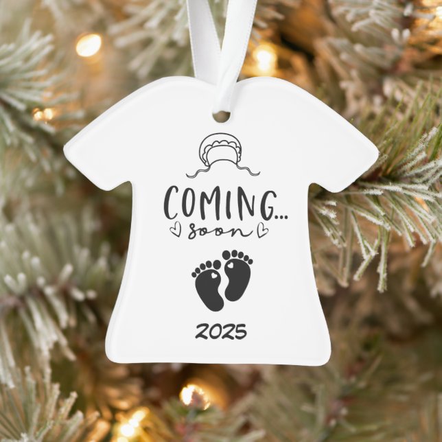 Coming Soon Baby Ornament (Tree)