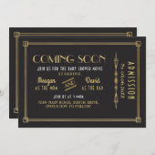 Coming Soon Baby Shower Movie Ticket Party Save The Date (Front/Back)