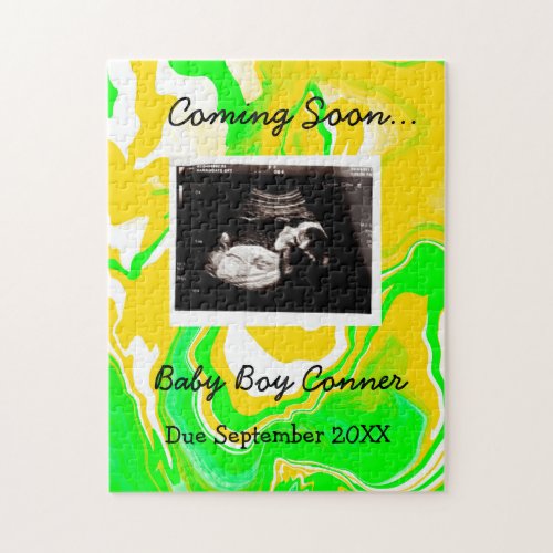 Coming Soon Baby Ultrasound Picture Announcement  Jigsaw Puzzle