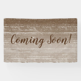 Coming Soon Banner Wooden