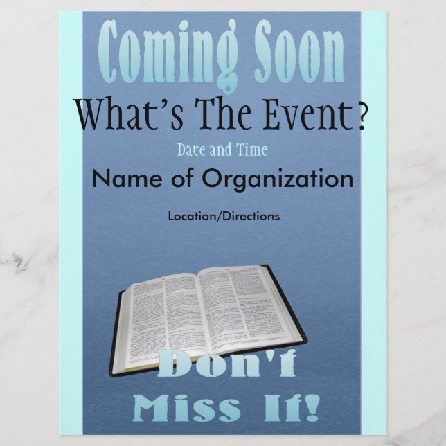 Coming Soon Blue Flyer (Front)