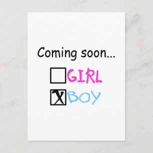 Coming Soon...(Boy) Postcard
