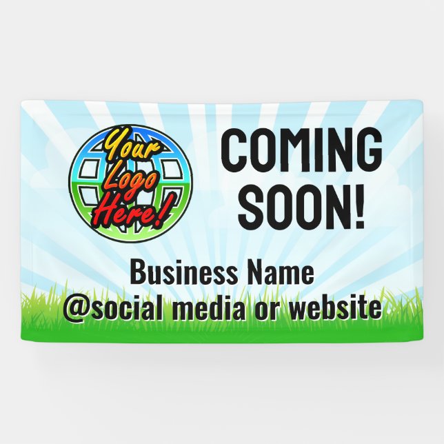 Coming Soon Business Announcement Logo Banner (Horizontal)