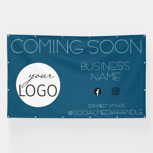Coming Soon Business Logo Social Media Outdoor Ban Banner