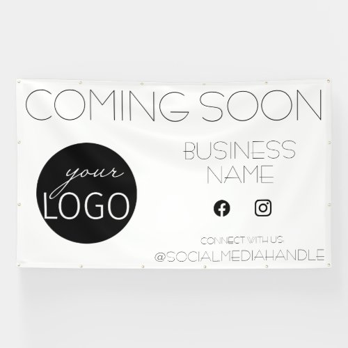 Coming Soon Business Logo Social Media Outdoor Ban Banner