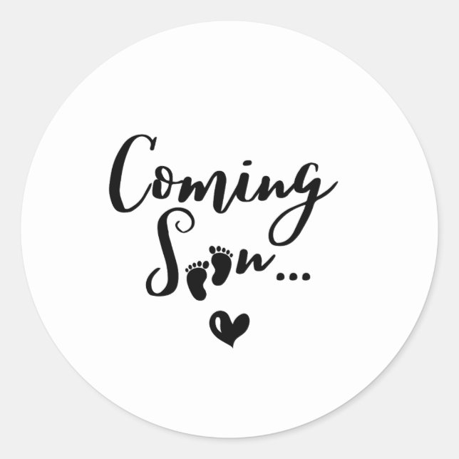 Coming soon classic round sticker (Front)