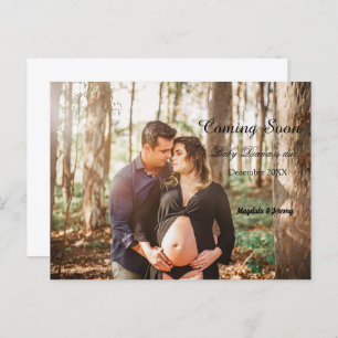 coming soon custom photo pregnancy announcement