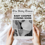 Coming Soon Funny Newspaper Pregnancy Announcement<br><div class="desc">Coming Soon Funny Newspaper Pregnancy Announcement</div>