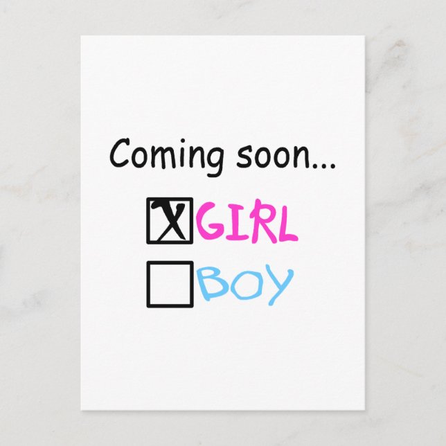 Coming Soon... (Girl) Postcard (Front)