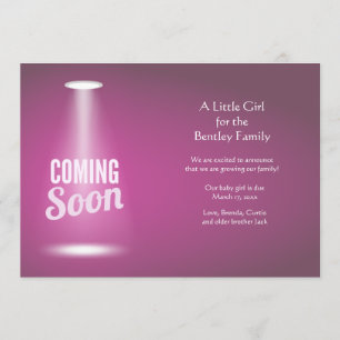 Coming Soon Girl Pregnancy Announcement