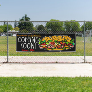 Coming Soon Grand Opening Sandwich Shop Business Banner