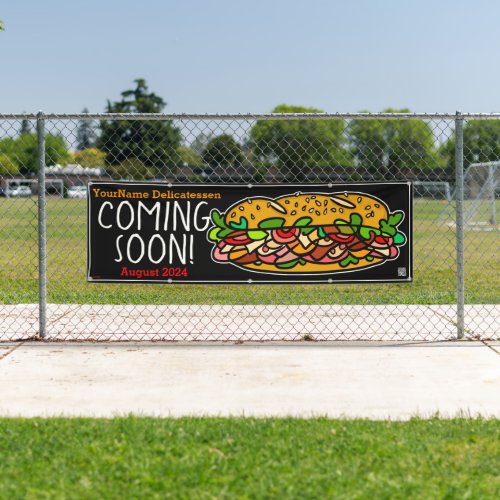 Coming Soon Grand Opening Sandwich Shop Business Banner