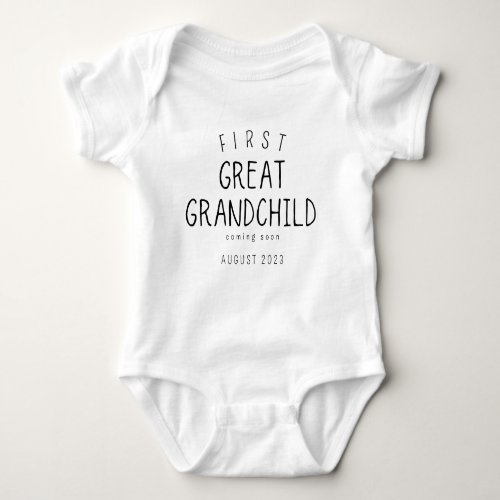 Coming Soon Great Grandparent Baby Announcement Baby Bodysuit