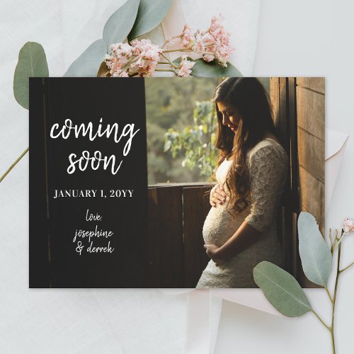 Coming Soon Maternity Photo Baby Announcement