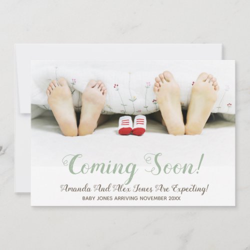 Coming Soon Modern Photo Pregnancy Announcement