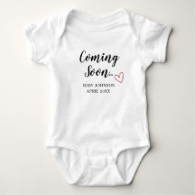 Coming Soon New Baby Announcement Baby Bodysuit