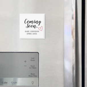 Coming Soon New Baby Announcement Magnet