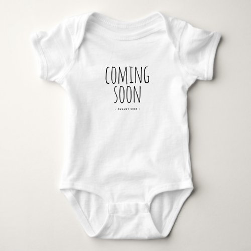 Coming Soon Personalized Pregnancy Announcement Baby Bodysuit