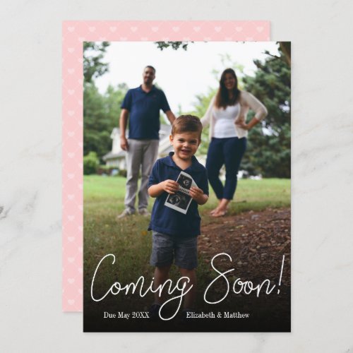 Coming Soon Photo Pregnancy Announcement Card