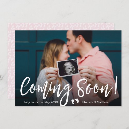 Coming Soon Photo Pregnancy Announcement Card