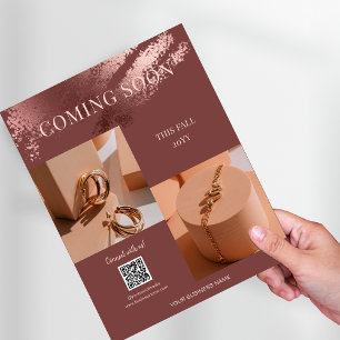 Coming Soon Photos Business Promo QR Code Flyer