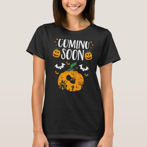 Coming Soon Pumpkin Halloween Pregnancy Announceme T_Shirt