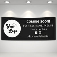 Coming Soon Social Media & Business Logo Minimal B