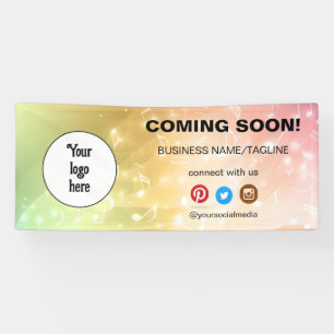 Coming Soon Social Media & Business Logo Minimal Banner
