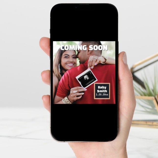 Coming Soon Social Media Couple Ultrasound Announcement (Front Digital)