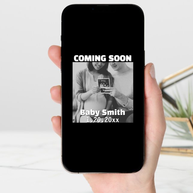 Coming Soon Social Media Gender Neutral Pregnancy Announcement (Front Digital)